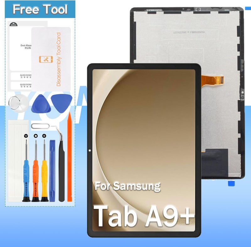 Yondista Screen Replacement for Samsung Galaxy Tab A9+ SM-X210, SM-X215, SM-X216B for Sasmsung Galaxy Tab A9 Plus 11.0"" LCD Display Digitize Assembly Repair Part with Tools, Black - Image 1